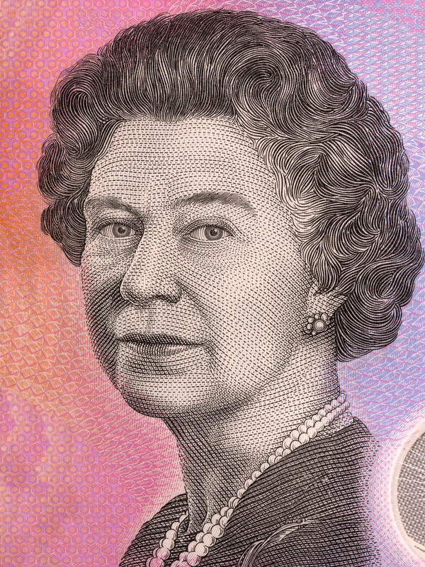 Elizabeth II portrait from Australian money