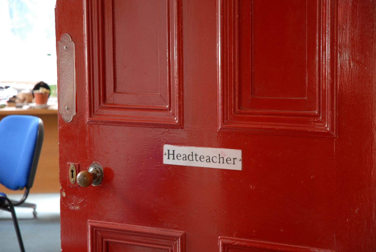 headteachers office door